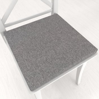 Štvorcový podsedák BKT-551 Sivý režný - 38x38x3 cm - Biante.sk