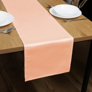 Saténový běhoun na stůl polyesterový Satén LUX-060 Světle broskvový - Biante.cz Saténový běhoun na stůl polyesterový Satén LUX-060 Světle broskvový - Biante.cz