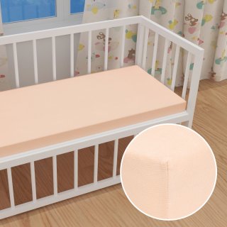 Dětské jersey napínací prostěradlo do postýlky JR-021 Pudrové - Biante.cz