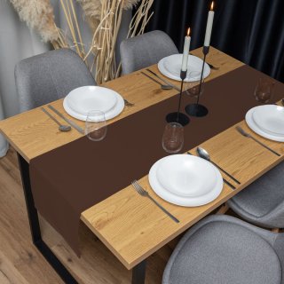 Dekorační běhoun na stůl Rongo RG-083 Čokoládově hnědý - detail 1 - Biante.cz Dekorační běhoun na stůl Rongo RG-083 Čokoládově hnědý - detail 1 - Biante.cz