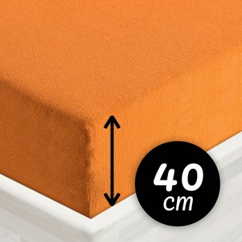 Froté napínací prostěradlo na extra vysokou matraci FR-006 Oranžové - Biante.cz Froté napínací prostěradlo na extra vysokou matraci FR-006 Oranžové - Biante.cz