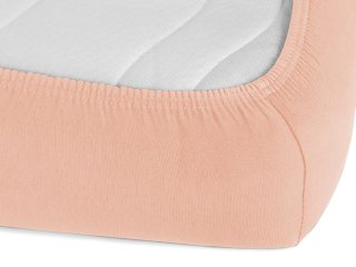 Jersey napínacie prestieradlo na vysoký matrac JR-005 Svetlo broskyňové - detail 1 - Biante.sk Jersey napínacie prestieradlo na vysoký matrac JR-005 Svetlo broskyňové - detail 1 - Biante.sk