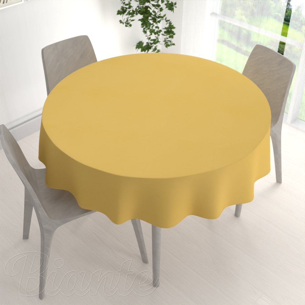 Teflonový kulatý ubrus - Paris TF-127 Žlutý - detail 1 - Biante.cz