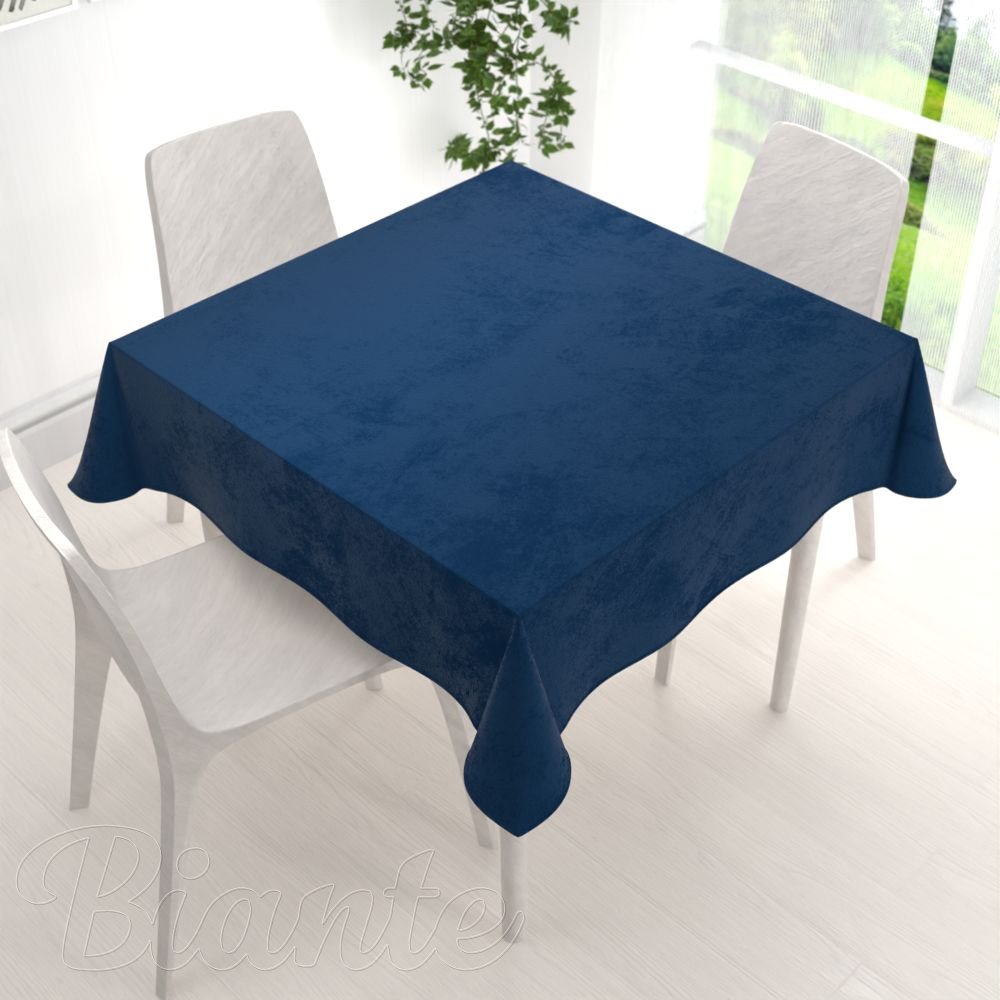 Sametový čtvercový ubrus Velvet Premium SVP-029 Námořnická modrá - detail 1 - Biante.cz