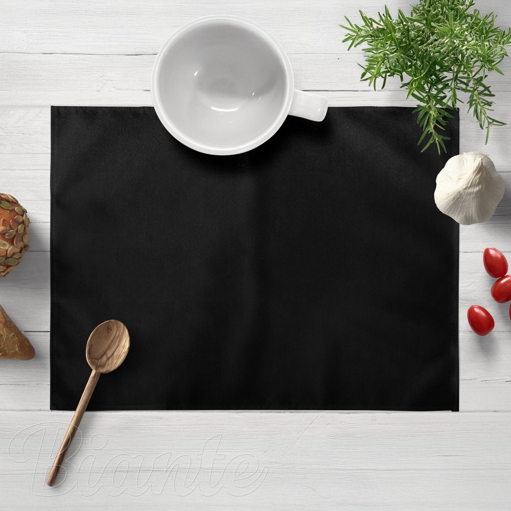 Sametové prostírání na stůl SV-013 Černé - 30x40 cm - SKLADEM - Biante.cz