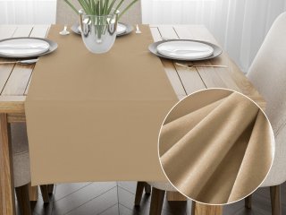 Sametový běhoun na stůl Velvet Premium SVP-006 Pískově béžový - Biante.cz Sametový běhoun na stůl Velvet Premium SVP-006 Pískově béžový - Biante.cz