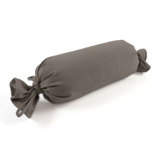 Polštář válec bonbon Velur VLR-008 Šedobéžový - Biante.cz