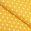 Bavlněná látka/plátno Sandra SA-735 Bílé puntíky na žlutooranžovém - šířka 160 cm - Biante.cz