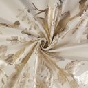 Sametová látka Isabela Flower IBL-023 Zlaté květy na krémovém - šířka 295 cm - detail 2 - Biante.cz