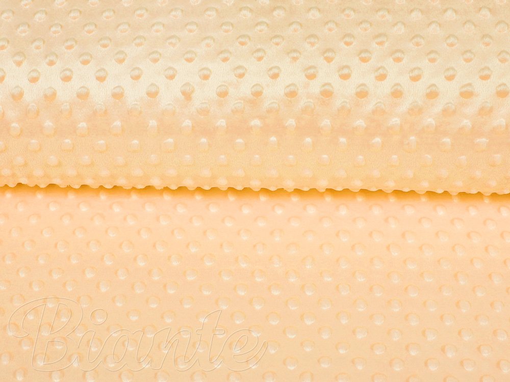 Dětská látka Minky 3D puntíky MKP-006 Světle meruňková - šířka 150 cm - detail 4 - Biante.cz Dětská látka Minky 3D puntíky MKP-006 Světle meruňková - šířka 150 cm - detail 4 - Biante.cz