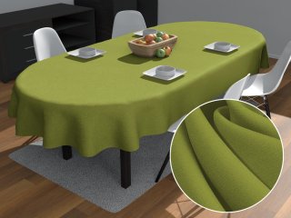 Dekorační oválný ubrus Rongo RG-095 Olivově zelený - Biante.cz Dekorační oválný ubrus Rongo RG-095 Olivově zelený - Biante.cz