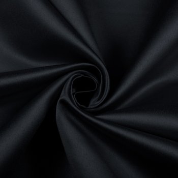 Látka polyesterový satén LUX-026 Černá - šířka 150 cm