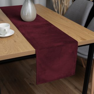 Sametový běhoun na stůl Velvet Premium SVP-010 Tmavě vínový - Biante.cz