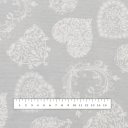Dekorační látka PML-071 Srdce s ornamenty na šedém - šířka 150 cm - detail 5 - Biante.cz