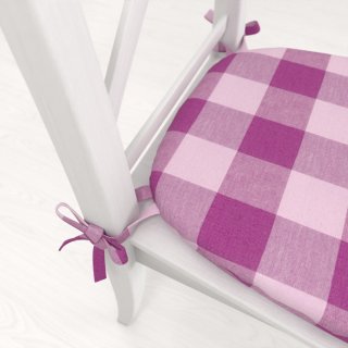 Oblý bavlnený podsedák Olivia OL-021 Fialová kocka veľká - 39x37x3 cm - detail 1 - Biante.sk