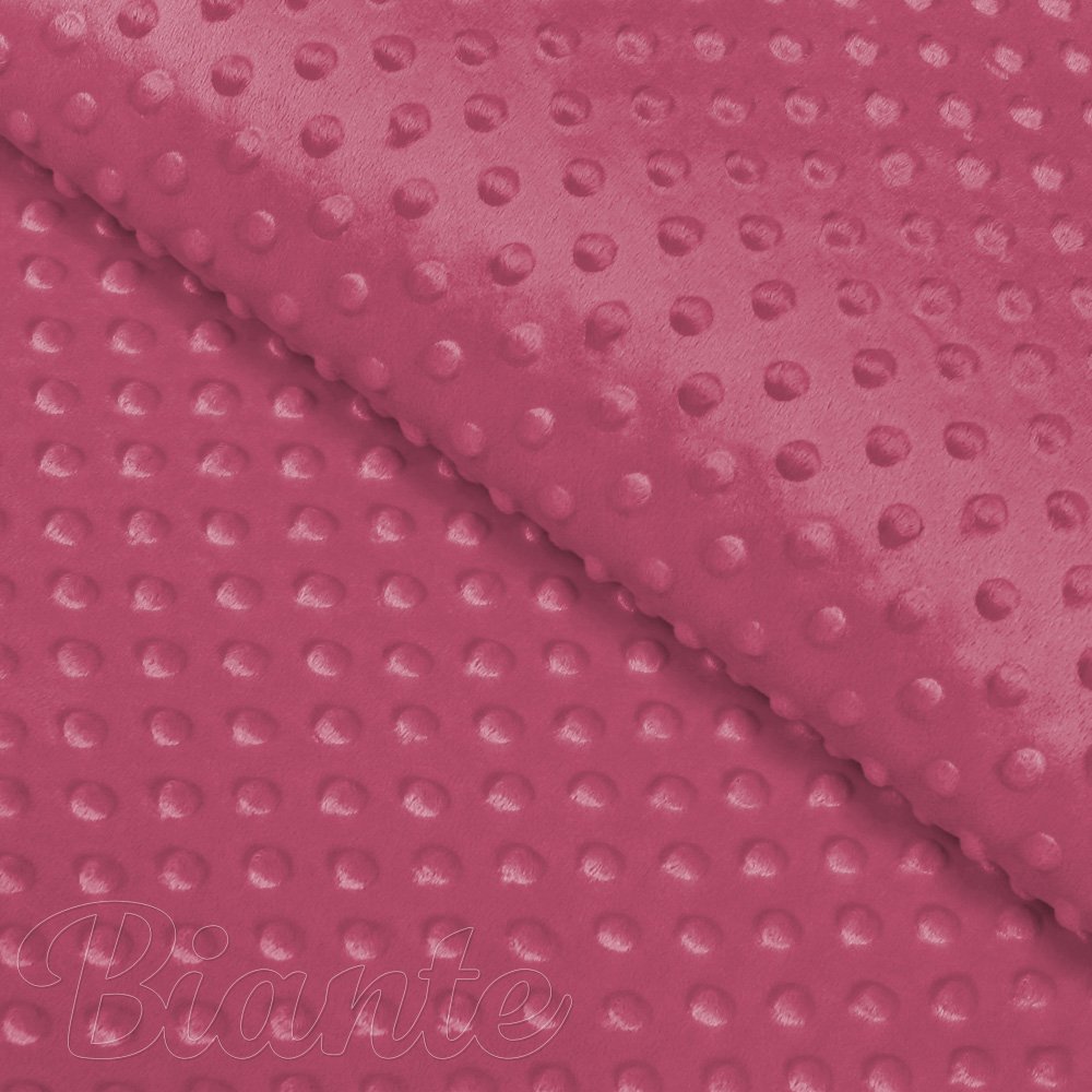 Dětská látka Minky TOP 3D puntíky MKP-057 Ostružinová - šířka 170 cm - Biante.cz