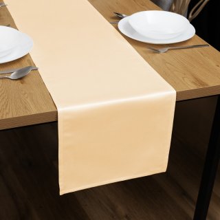 Saténový běhoun na stůl polyesterový Satén LUX-057 Béžový - Biante.cz Saténový běhoun na stůl polyesterový Satén LUX-057 Béžový - Biante.cz