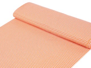 Dekorační látka Rebeka RE-006 Oranžovo-bílá kostka malá - šířka 140 cm - detail 1 - Biante.cz Dekorační látka Rebeka RE-006 Oranžovo-bílá kostka malá - šířka 140 cm - detail 1 - Biante.cz