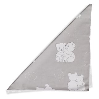 Dětský bavlněný šátek Sandra SA-733 Zamilovaní lední medvědi na světle šedém - detail 1 - Biante.cz