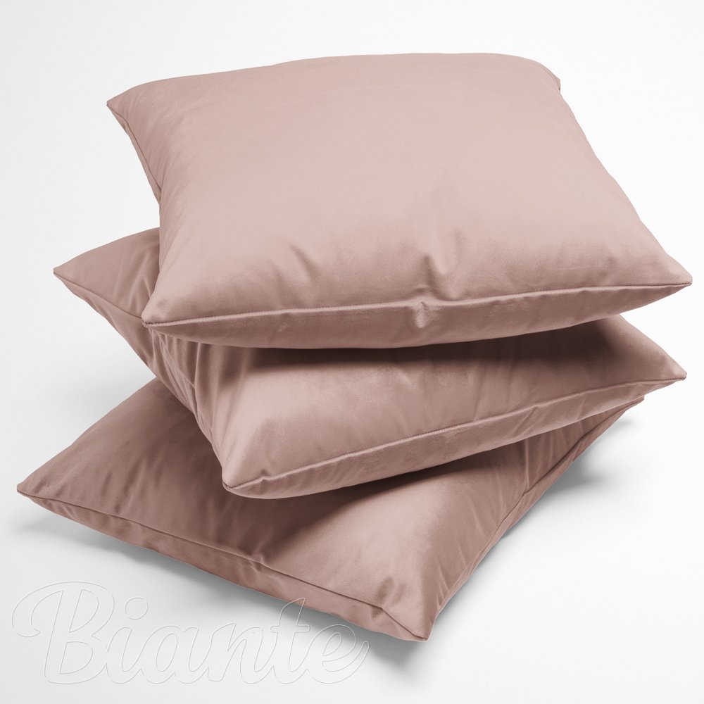 Sametový povlak na polštář Velvet Premium SVP-043 Pudrově růžový - detail 1 - Biante.cz