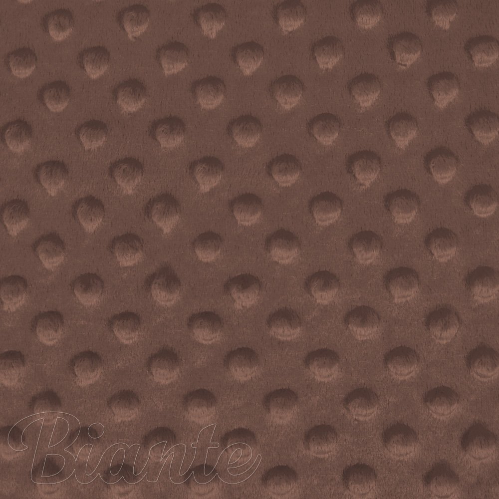 Dětská látka Minky TOP 3D puntíky MKP-052 Čokoládově hnědá - šířka 170 cm - detail 6 - Biante.cz