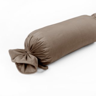Sametový polštář válec bonbon Velvet Premium SVP-005 Světle hnědý - Biante.cz