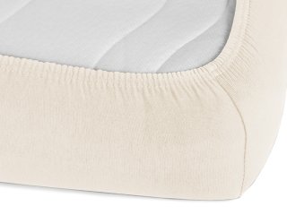 Jersey napínacie prestieradlo na vysoký matrac JR-002 Smotanové - detail 1 - Biante.sk Jersey napínacie prestieradlo na vysoký matrac JR-002 Smotanové - detail 1 - Biante.sk
