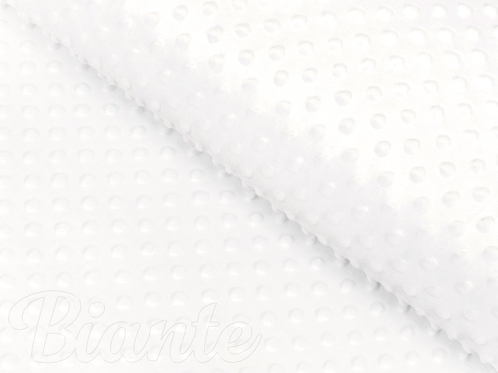 Dětská látka Minky 3D puntíky MKP-016 Krémově bílá - šířka 150 cm - Biante.cz Dětská látka Minky 3D puntíky MKP-016 Krémově bílá - šířka 150 cm - Biante.cz