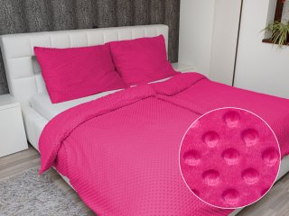 Hřejivé ložní povlečení Minky 3D puntíky MKP-018 Purpurové - Biante.cz Hřejivé ložní povlečení Minky 3D puntíky MKP-018 Purpurové - Biante.cz