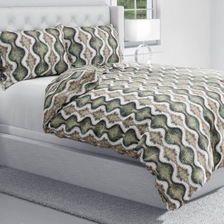 Bavlněné ložní povlečení Sandra SA-542 Okrasné hvězdy na zeleném/bílém - detail 1 - Biante.cz Bavlněné ložní povlečení Sandra SA-542 Okrasné hvězdy na zeleném/bílém - detail 1 - Biante.cz