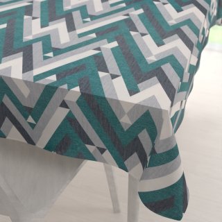 Sametový obdélníkový ubrus Tamara TMR-026 Zeleno-šedý designový cik-cak - Biante.cz Sametový obdélníkový ubrus Tamara TMR-026 Zeleno-šedý designový cik-cak - Biante.cz