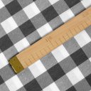 Dekorační látka Rebeka RE-010 Šedo-bílá kostka velká - šířka 140 cm - detail 4 - Biante.cz