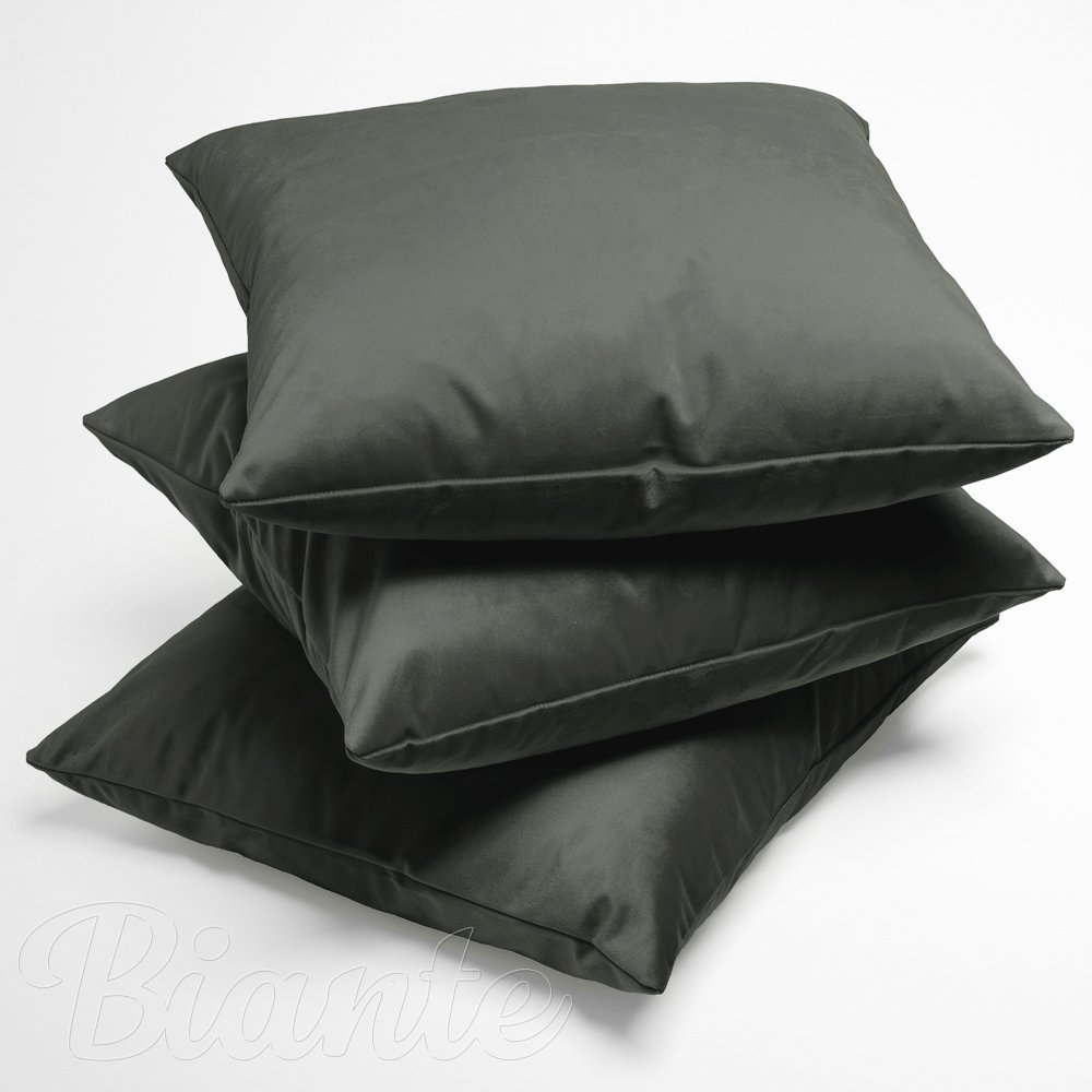 Sametový povlak na polštář Velvet Premium SVP-021 Tmavě šedozelený - detail 1 - Biante.cz