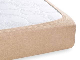 Froté napínacie prestieradlo na vysoký matrac FR-033 Béžové - detail 1 - Biante.sk Froté napínacie prestieradlo na vysoký matrac FR-033 Béžové - detail 1 - Biante.sk