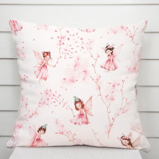 Dětský bavlněný povlak na polštář Sandra SA-684 Růžové víly na bílém - Biante.cz Dětský bavlněný povlak na polštář Sandra SA-684 Růžové víly na bílém - Biante.cz