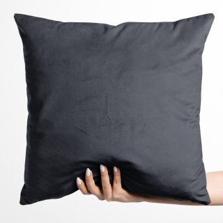 Sametový povlak na polštář Velvet Premium SVP-004 Antracitově šedý - Biante.cz Sametový povlak na polštář Velvet Premium SVP-004 Antracitově šedý - Biante.cz