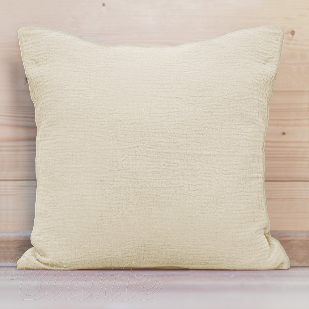 Mušelínový povlak na polštář MSN-080 Krémový - Biante.cz