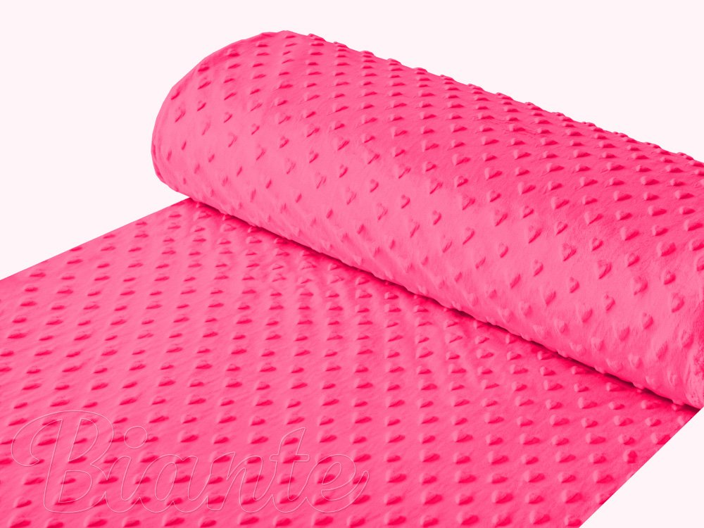 Dětská látka Minky 3D srdíčka MKS-009 Fuchsiová - šířka 150 cm - detail 1 - Biante.cz Dětská látka Minky 3D srdíčka MKS-009 Fuchsiová - šířka 150 cm - detail 1 - Biante.cz