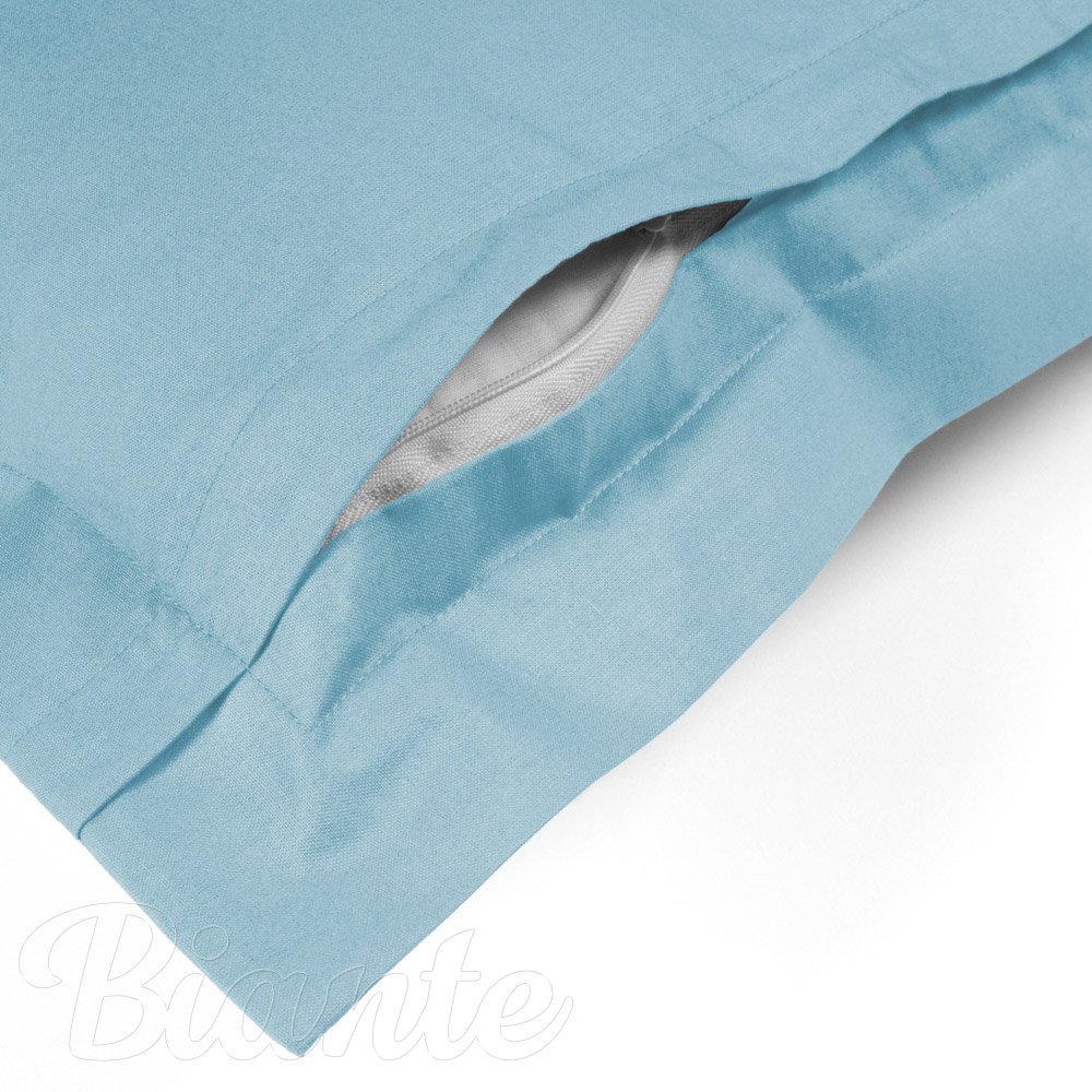 Bavlnená obliečka na vankúš s lemom Moni MO-078 Nebeská modrá - detail 1 - Biante.sk