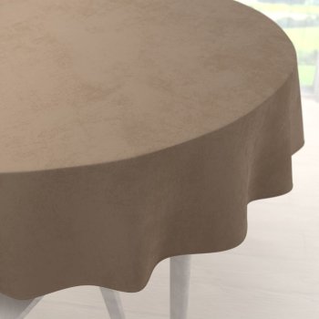 Sametový kulatý ubrus Velvet Premium SVP-034 Kávově hnědý - Biante.cz