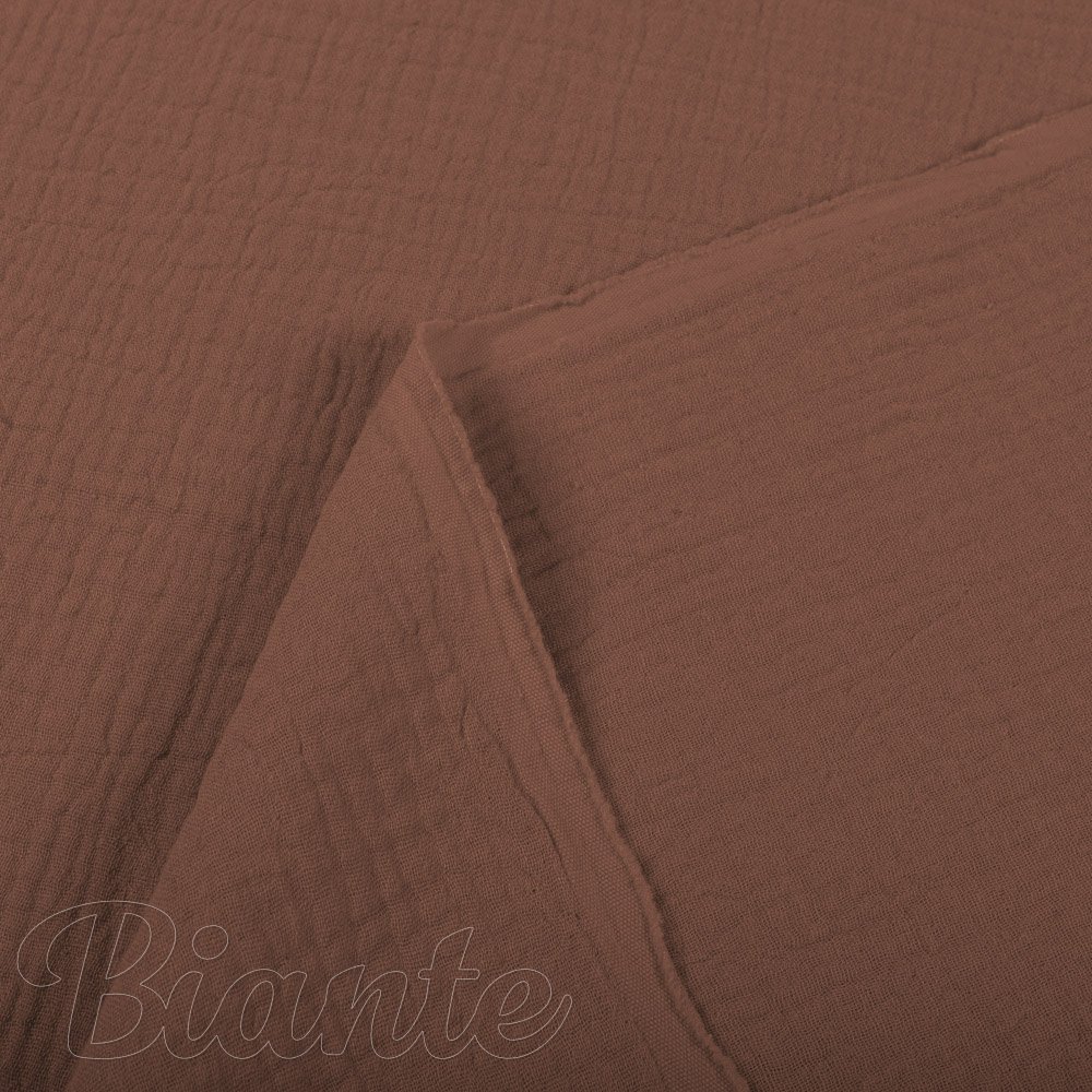 Mušelín dvojitá gázovina MSN-075 Hnědá - metráž šířka 140 cm - detail 3 - Biante.cz