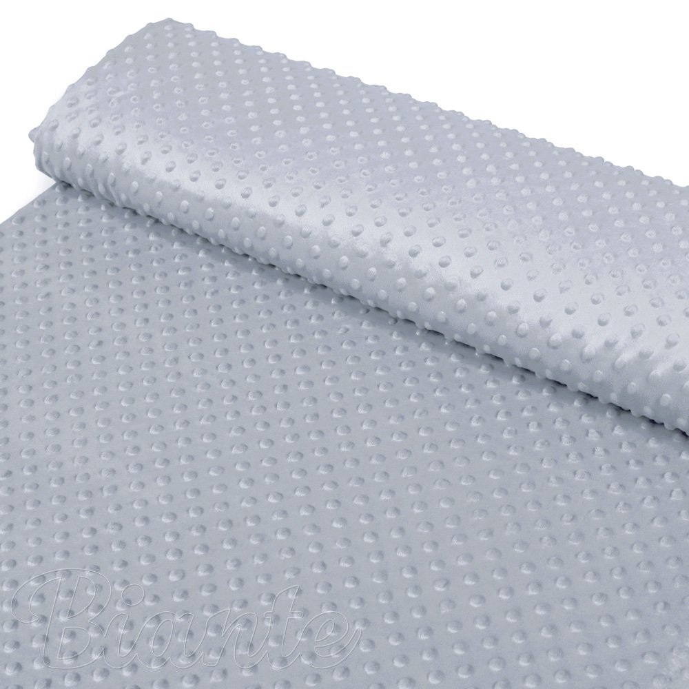 Dětská látka Minky 3D puntíky MKP-050 Stříbrnošedá - šířka 150 cm - detail 2 - Biante.cz