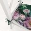 Oblý podsedák Parma PM-114 Fialové květy na tmavě zeleném - 39x37x3 cm - detail 1 - Biante.cz