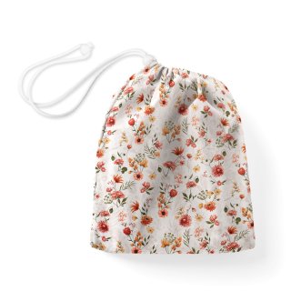 Bavlnený vak/vrecko na prezuvky Sandra SA-731 Červený kvetovaný vzor na bielom - Biante.sk Bavlnený vak/vrecko na prezuvky Sandra SA-731 Červený kvetovaný vzor na bielom - Biante.sk