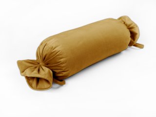 Zamatový vankúš valec bonbon Velvet Prémium SVP-047 Horčicový - Biante.sk