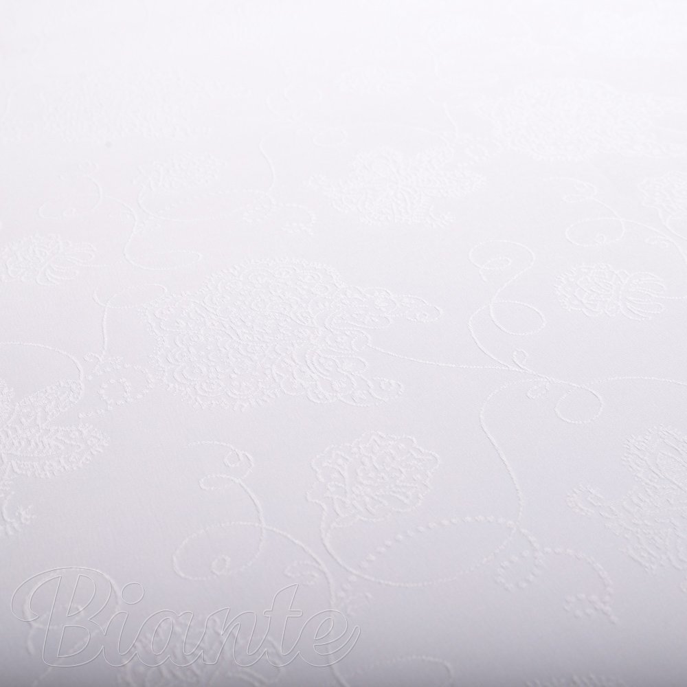 Teflónová látka na obrusy TF-139 Kvetované ornamenty na studenom bielom - šírka 170 cm - detail 7 - Biante.sk