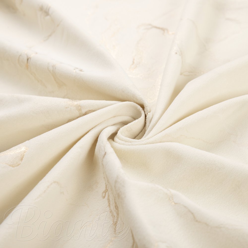 Sametová látka Isabela IBL-017 Zlatý/kouřový mramor na smetanovém - šířka 280 cm - detail 2 - Biante.cz