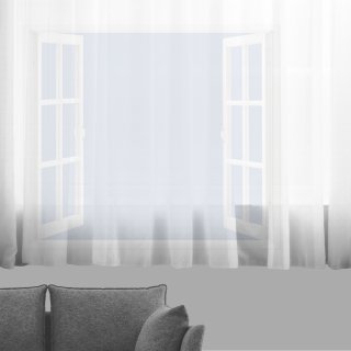 Voál bílý hladký s olůvkem ZAC-015 výška 160 cm - Biante.cz