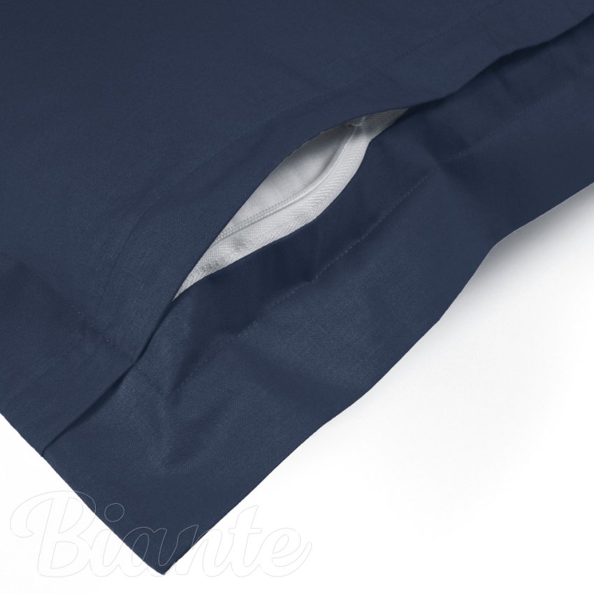 Bavlnená obliečka na vankúš s lemom Moni MO-070 Námornícka modrá - detail 1 - Biante.sk