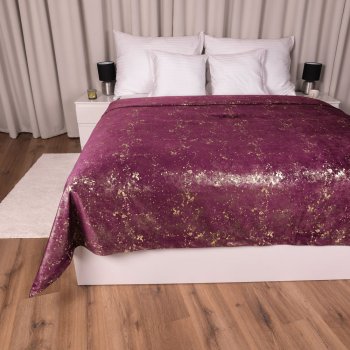 Sametový přehoz na postel Isabela IBL-006 Gold Design vínový - Biante.cz Sametový přehoz na postel Isabela IBL-006 Gold Design vínový - Biante.cz